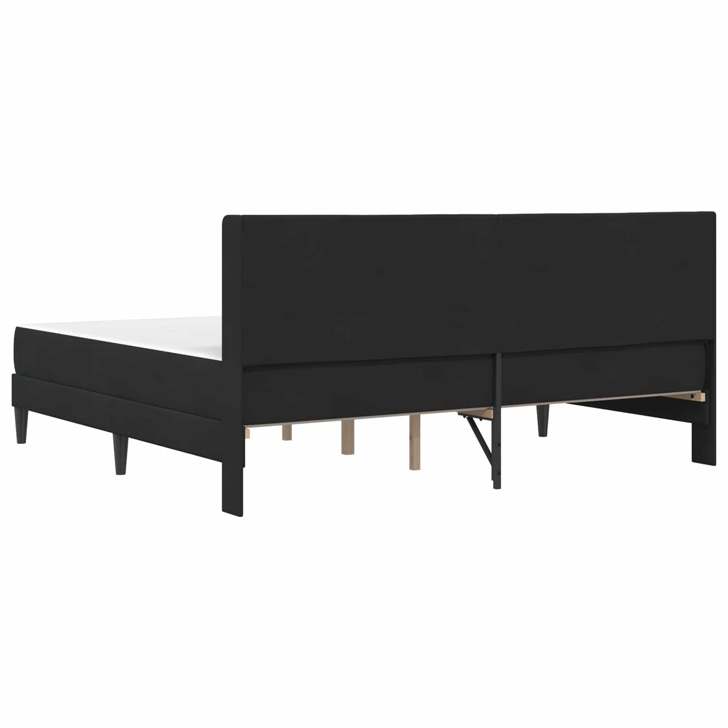 vidaXL Bed Frame with Mattress Black 180 x 200 cm Velvet