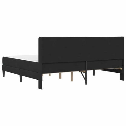 vidaXL Bed Frame with Mattress Black 180 x 200 cm Velvet