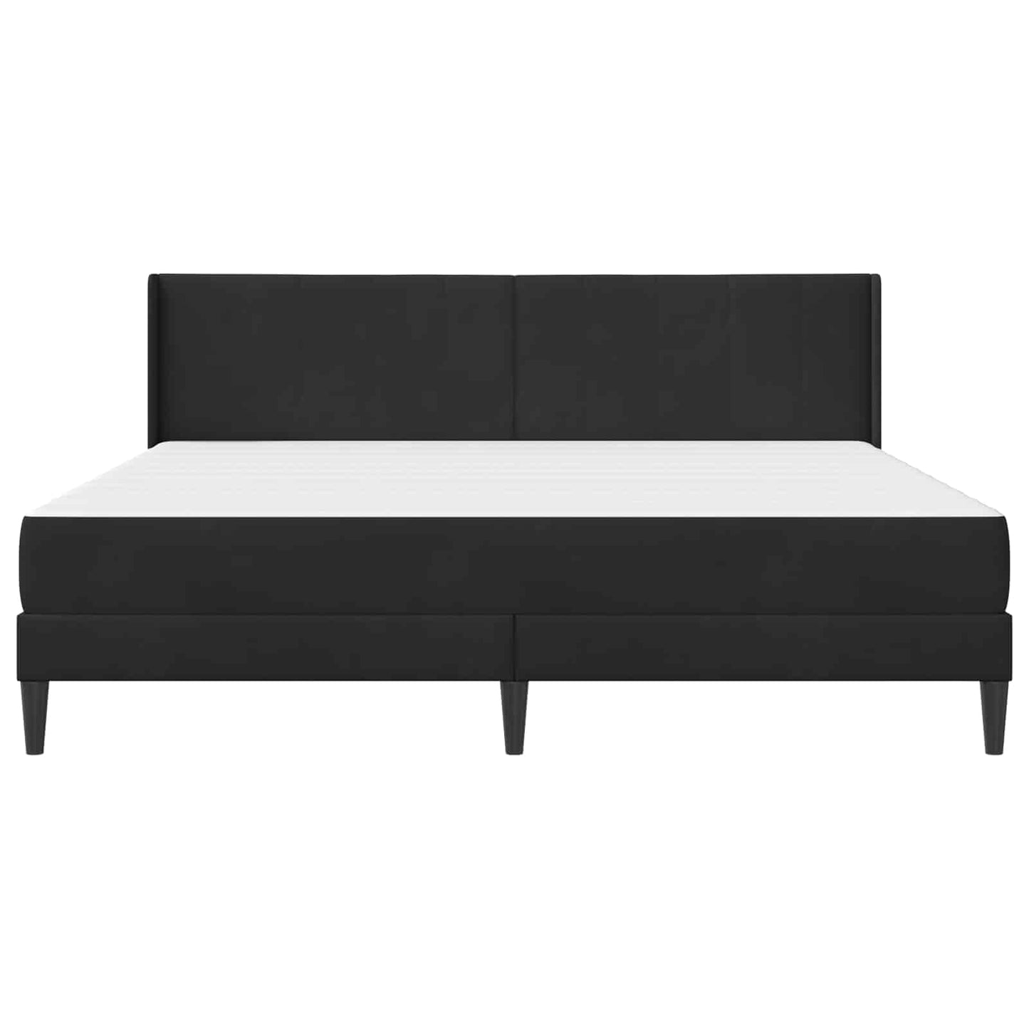 vidaXL Bed Frame with Mattress Black 180 x 200 cm Velvet
