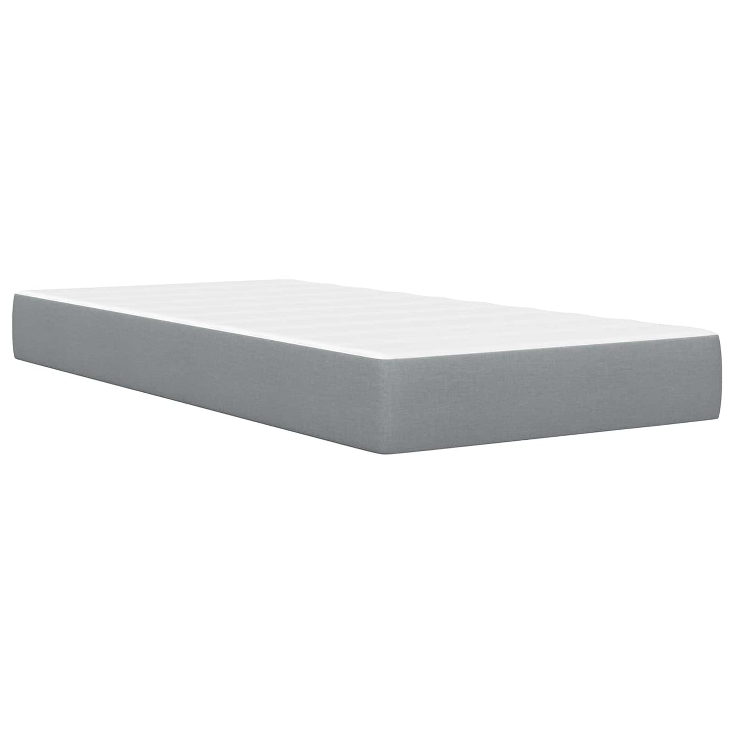 vidaXL Bed Frame with Mattress Light Grey 90 x 190 cm Fabric