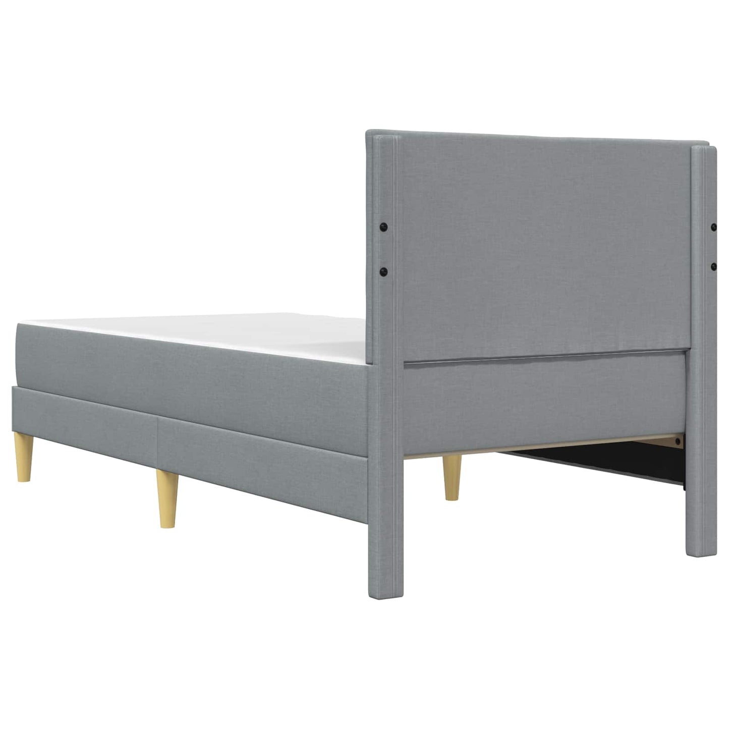 vidaXL Bed Frame with Mattress Light Grey 90 x 190 cm Fabric