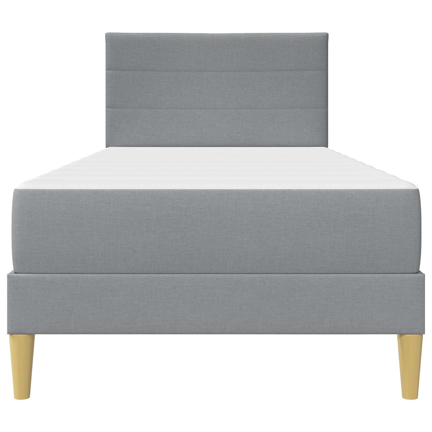 vidaXL Bed Frame with Mattress Light Grey 90 x 190 cm Fabric
