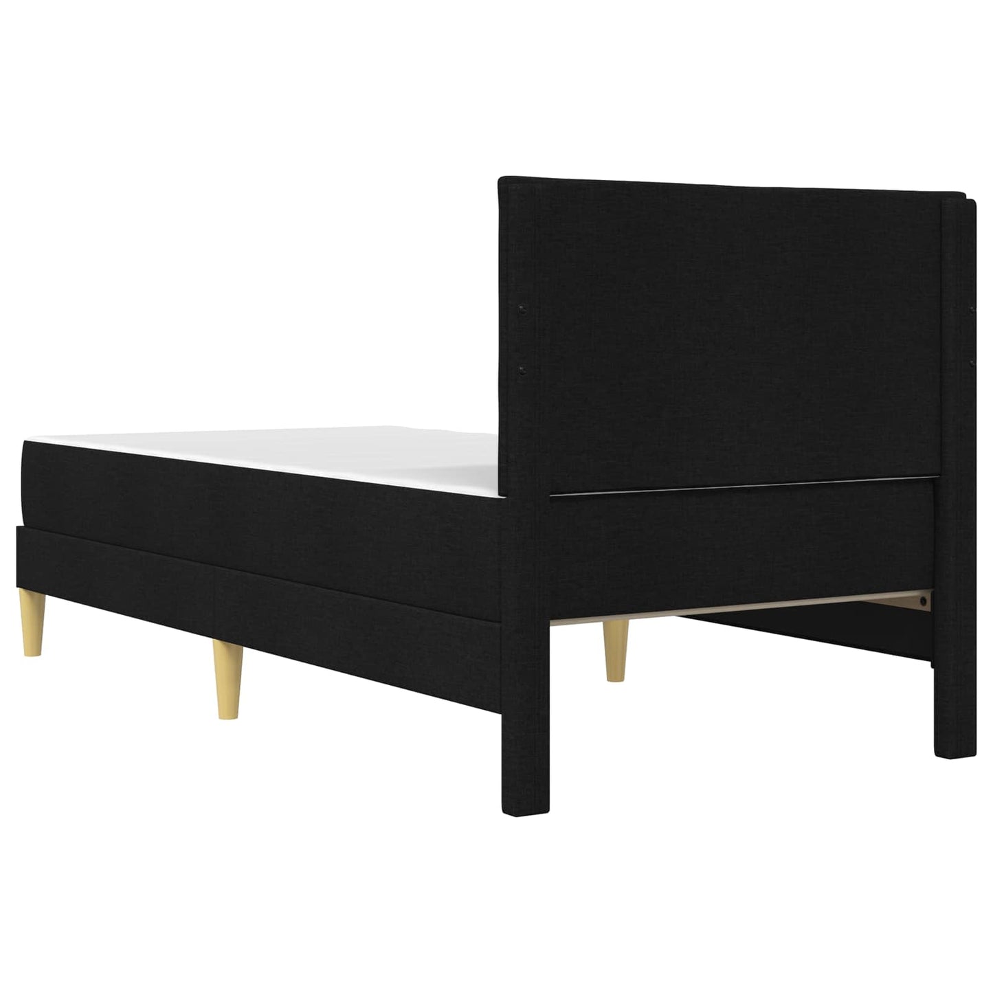 vidaXL Bed Frame with Mattress with Headboard Black 90 x 190 cm Fabric