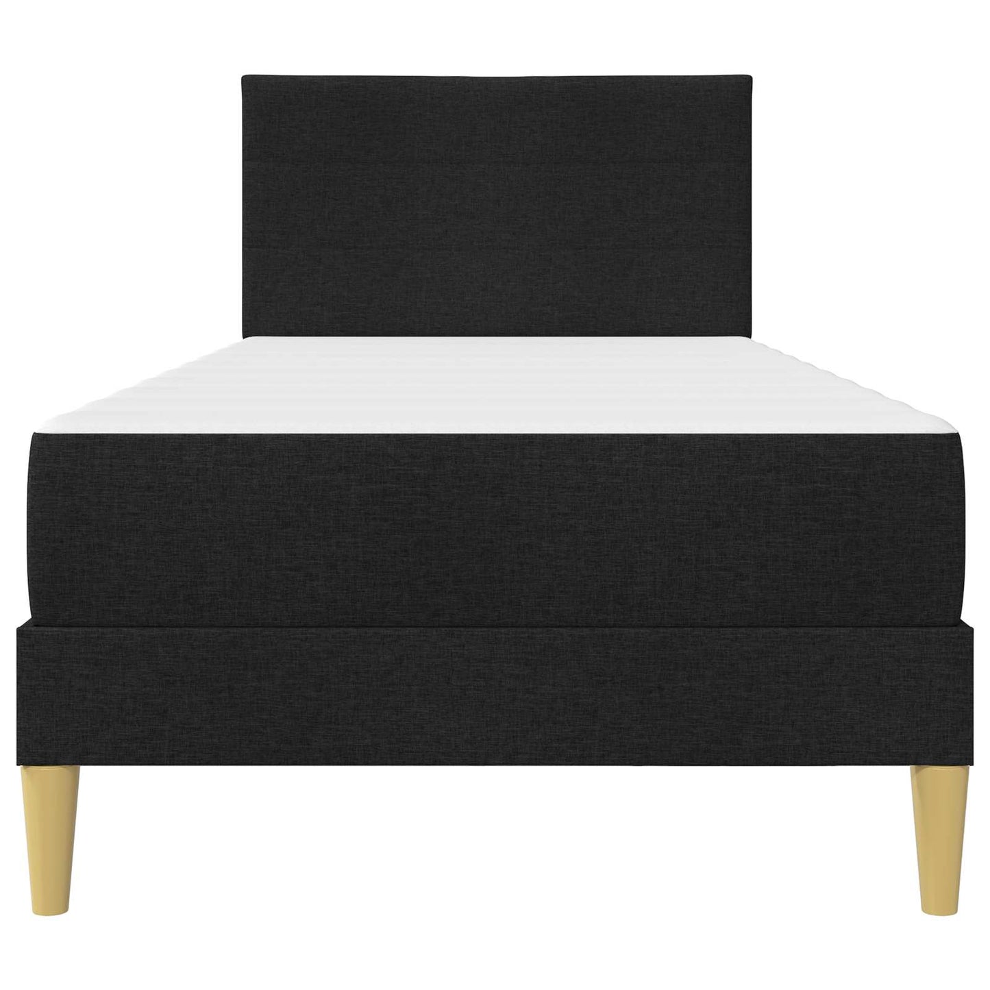 vidaXL Bed Frame with Mattress with Headboard Black 90 x 190 cm Fabric
