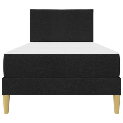 vidaXL Bed Frame with Mattress with Headboard Black 90 x 190 cm Fabric