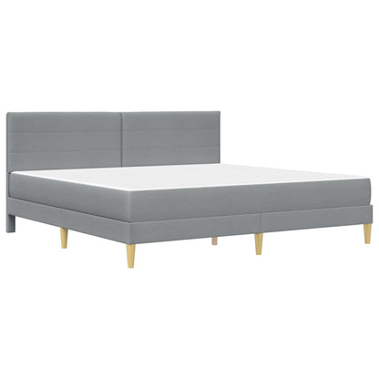 vidaXL Bed Frame with Mattress Light Grey 180 x 200 cm Fabric