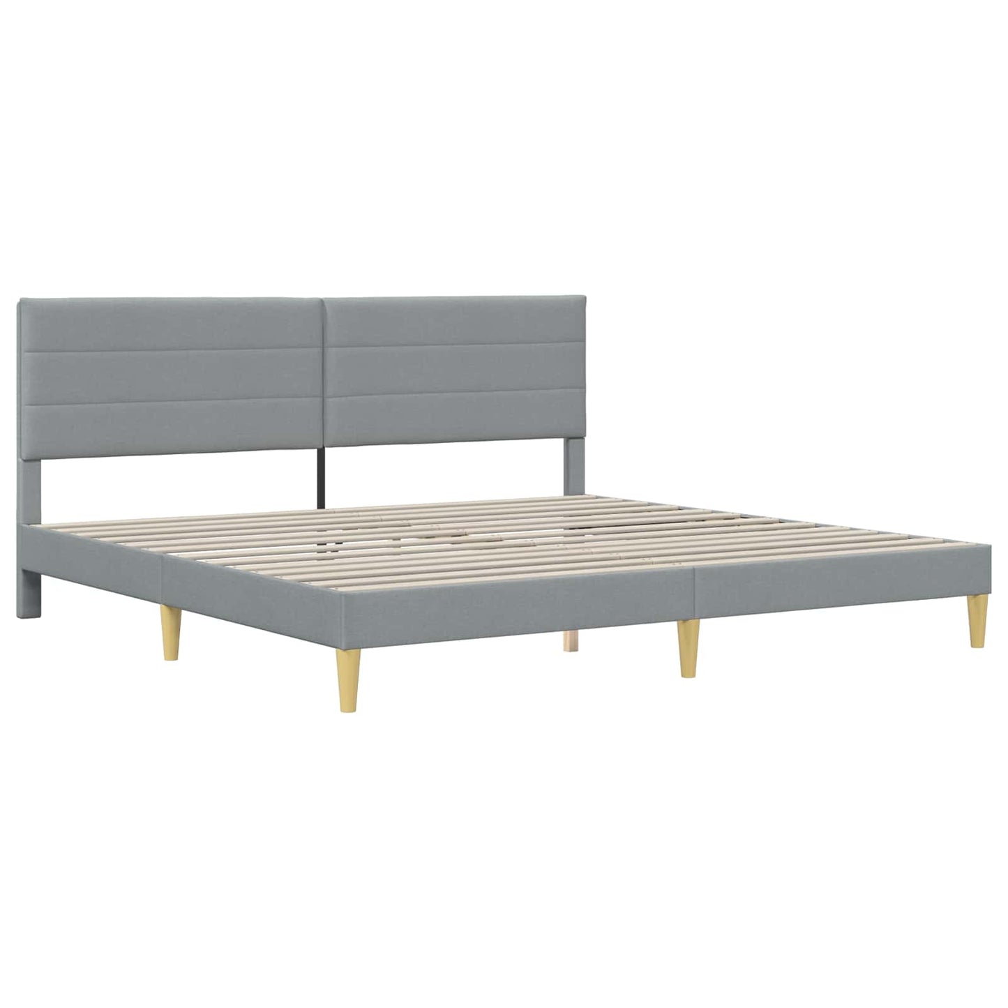 vidaXL Bed Frame with Mattress Light Grey 180 x 200 cm Fabric