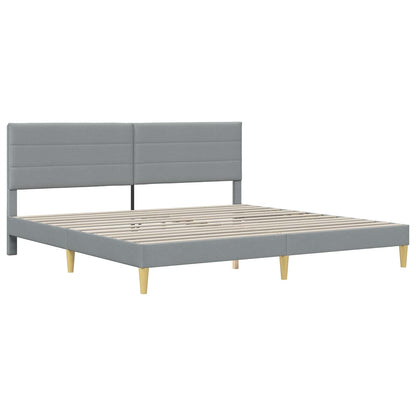 vidaXL Bed Frame with Mattress Light Grey 180 x 200 cm Fabric