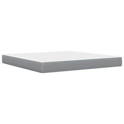 vidaXL Bed Frame with Mattress Light Grey 180 x 200 cm Fabric