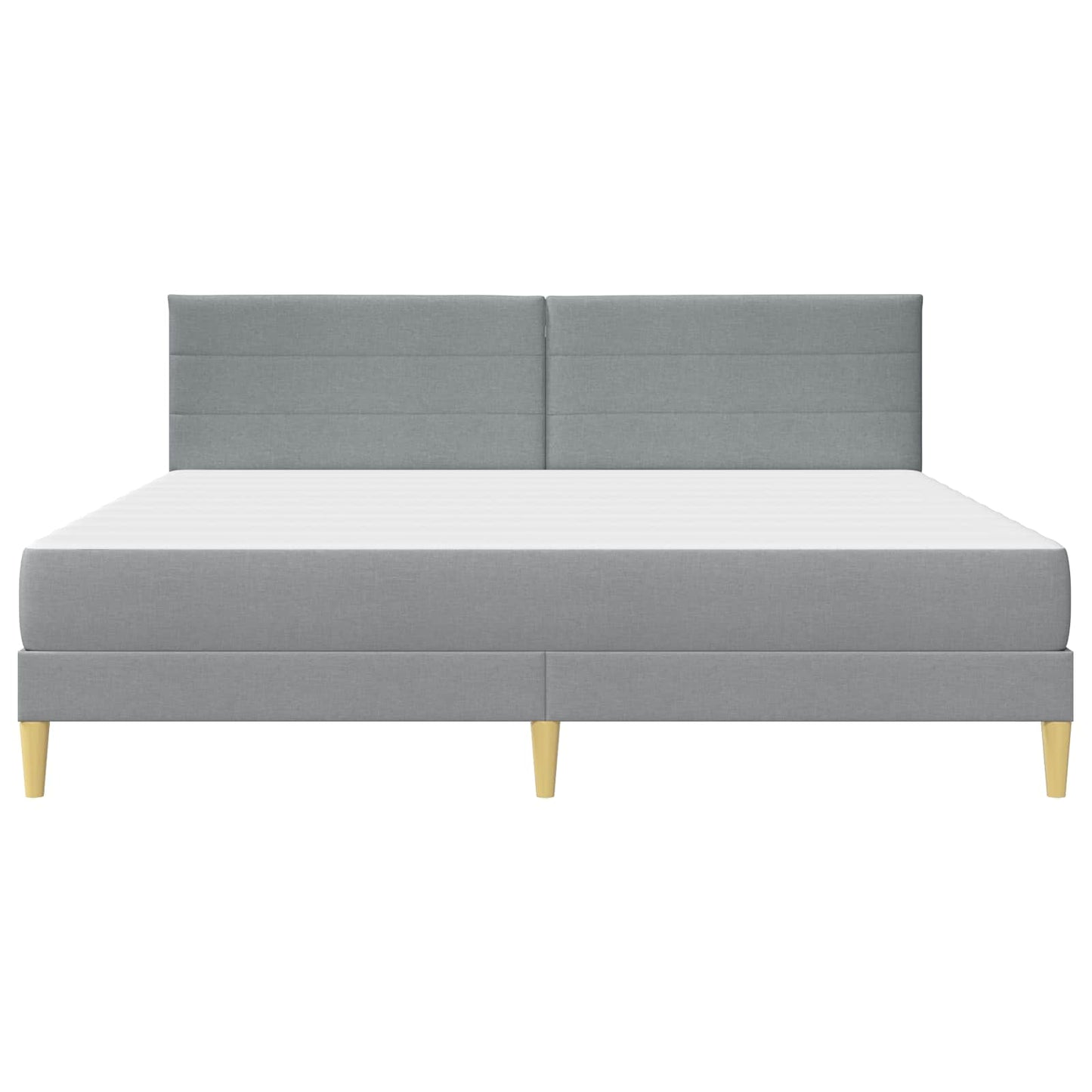 vidaXL Bed Frame with Mattress Light Grey 180 x 200 cm Fabric