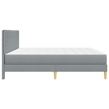 vidaXL Bed Frame with Mattress Light Grey 180 x 200 cm Fabric