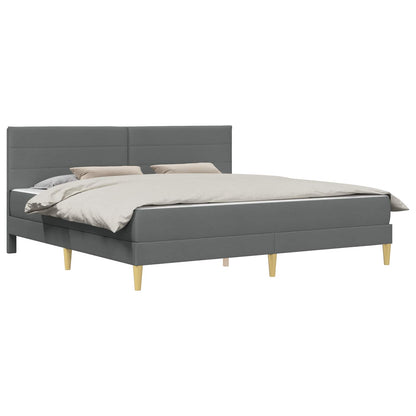 vidaXL Bed Frame with Mattress Dark Grey 180 x 200 cm Fabric