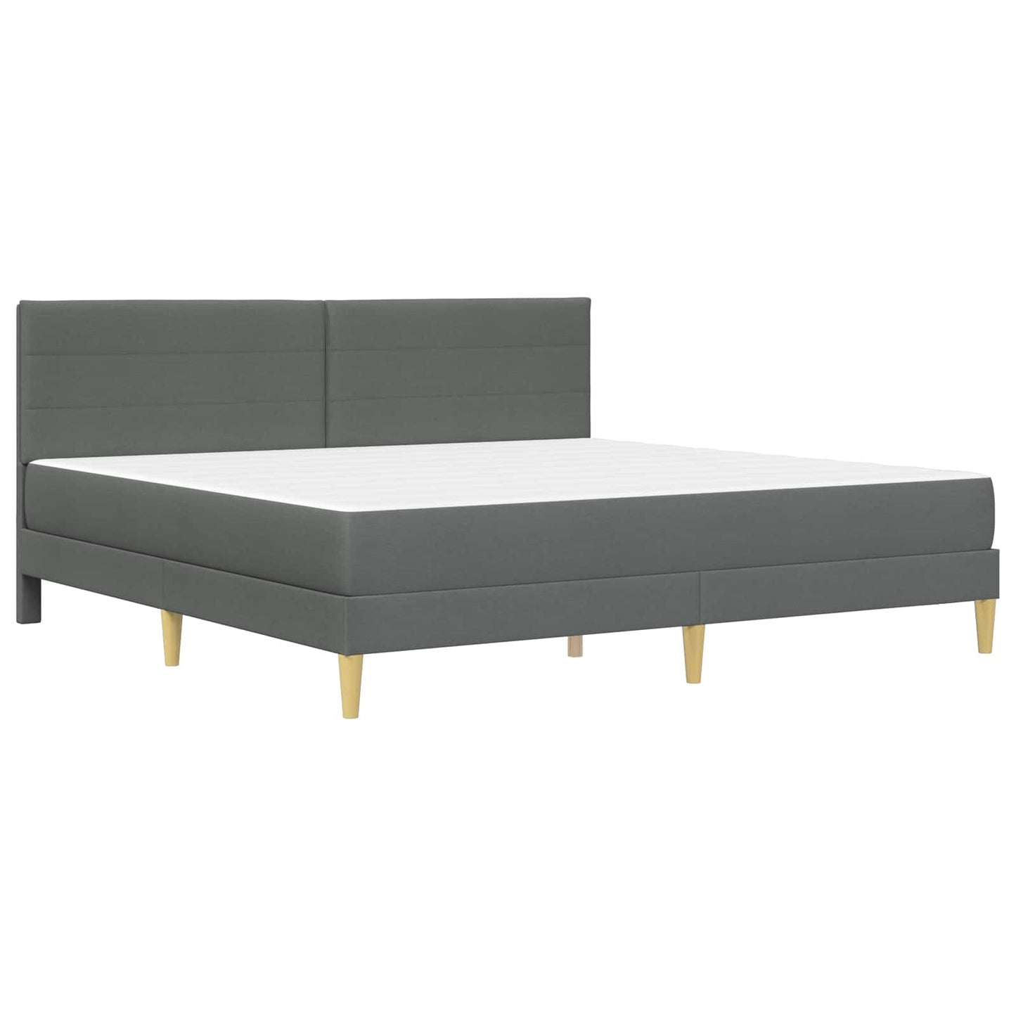 vidaXL Bed Frame with Mattress Dark Grey 180 x 200 cm Fabric