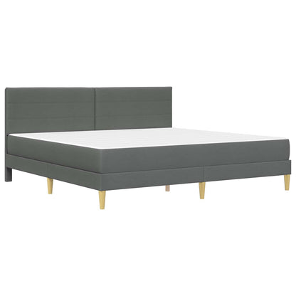 vidaXL Bed Frame with Mattress Dark Grey 180 x 200 cm Fabric