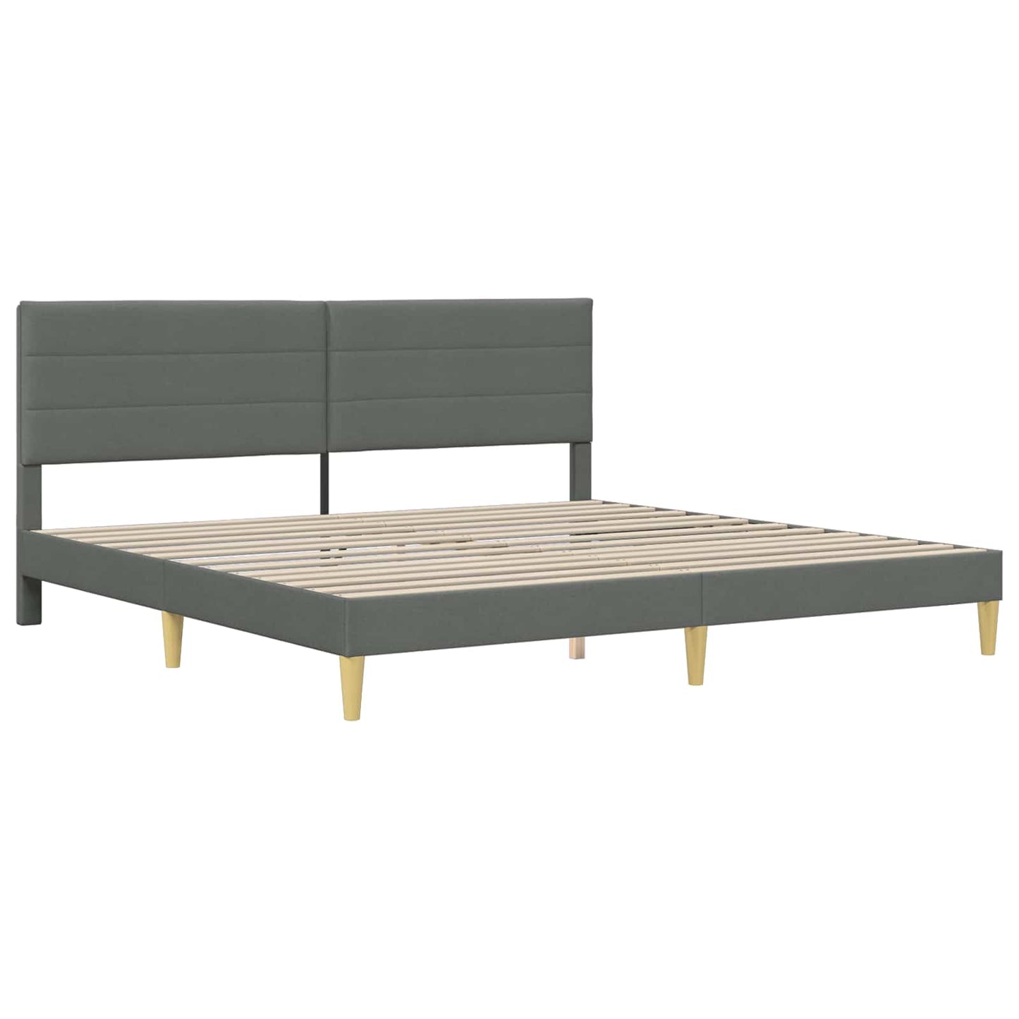 vidaXL Bed Frame with Mattress Dark Grey 180 x 200 cm Fabric