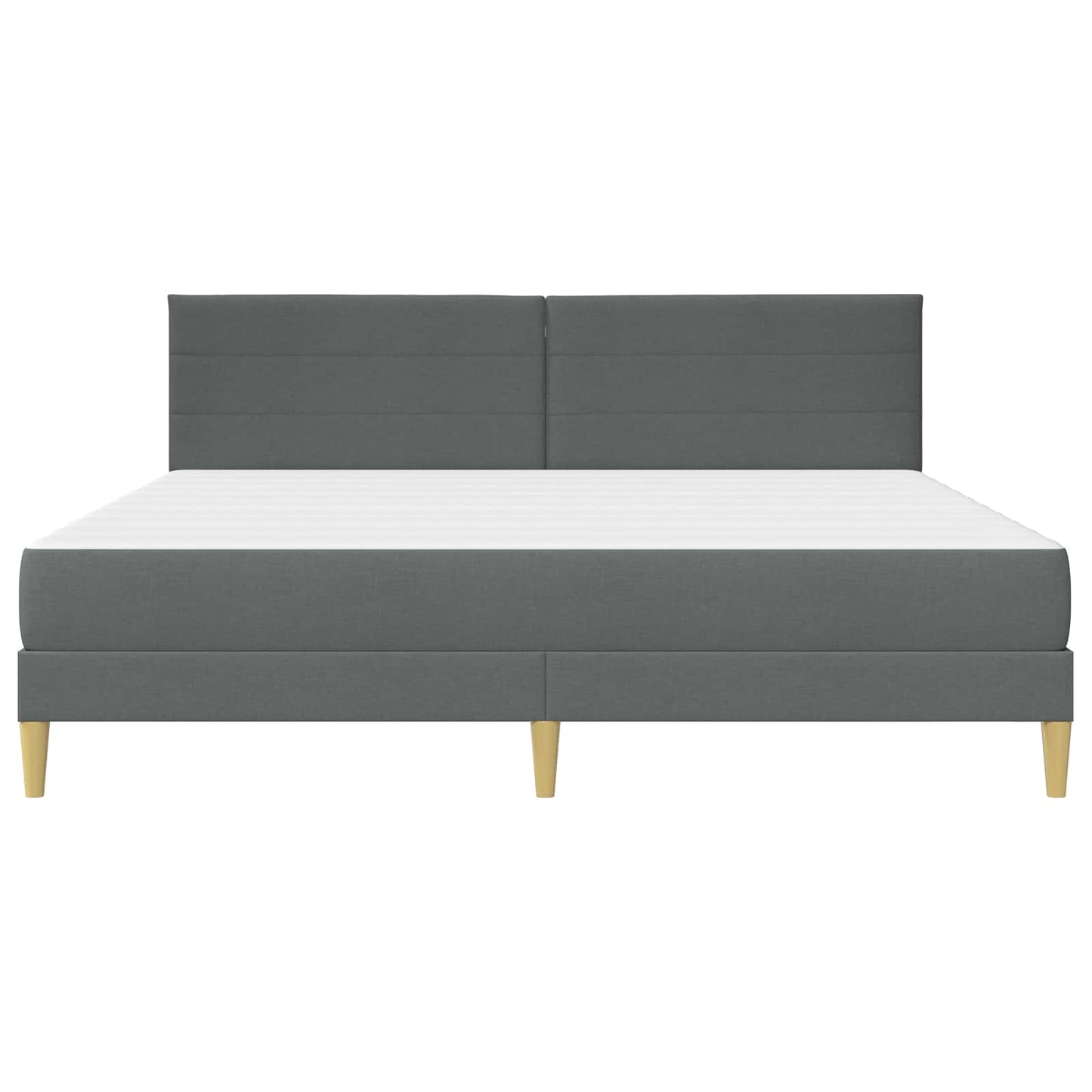 vidaXL Bed Frame with Mattress Dark Grey 180 x 200 cm Fabric