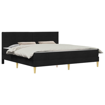 vidaXL Bed Frame with Mattress Black 180 x 200 cm Fabric