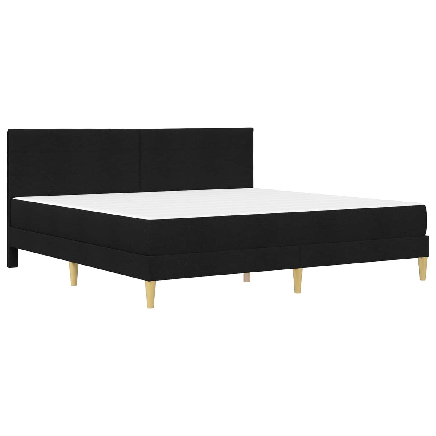 vidaXL Bed Frame with Mattress Black 180 x 200 cm Fabric