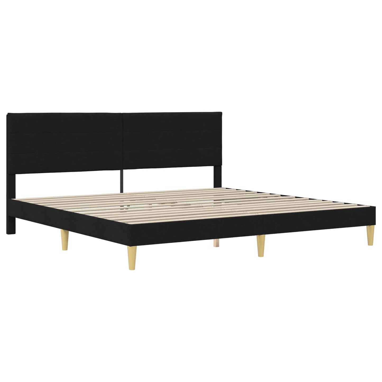 vidaXL Bed Frame with Mattress Black 180 x 200 cm Fabric