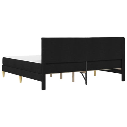 vidaXL Bed Frame with Mattress Black 180 x 200 cm Fabric