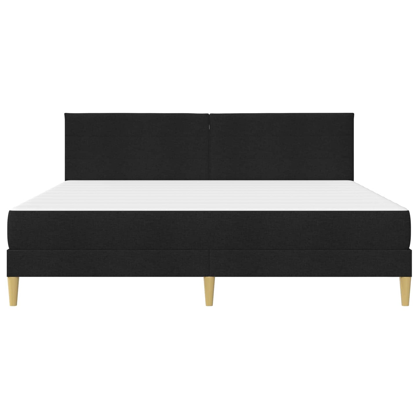 vidaXL Bed Frame with Mattress Black 180 x 200 cm Fabric