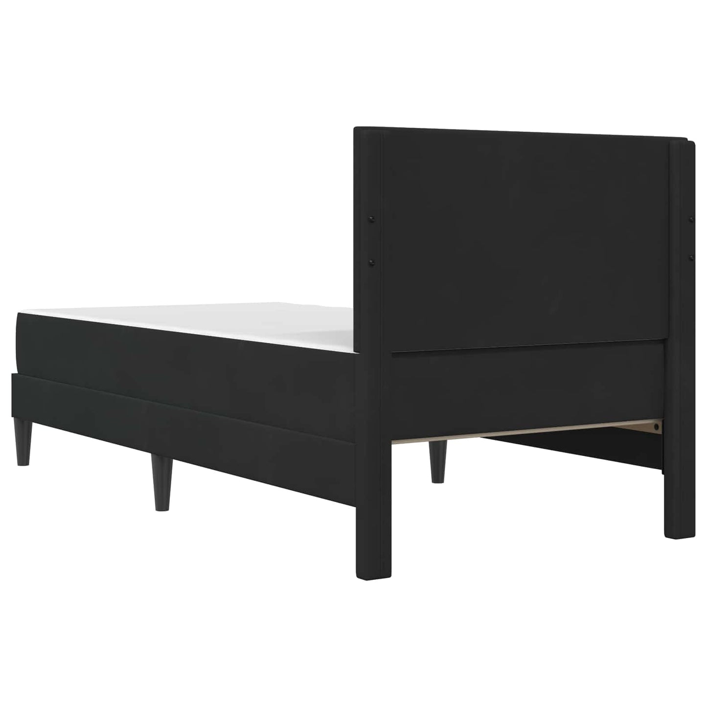 vidaXL Bed Frame with Mattress with Headboard Black 90 x 190 cm Velvet