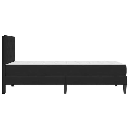 vidaXL Bed Frame with Mattress with Headboard Black 90 x 190 cm Velvet