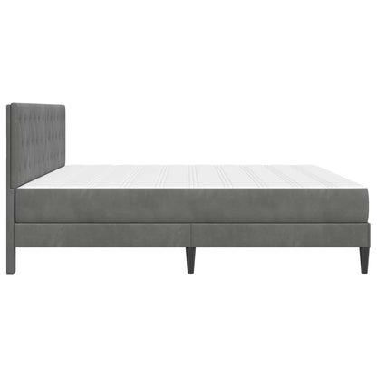 vidaXL Bed Frame with Mattress Dark Grey 180 x 200 cm Velvet