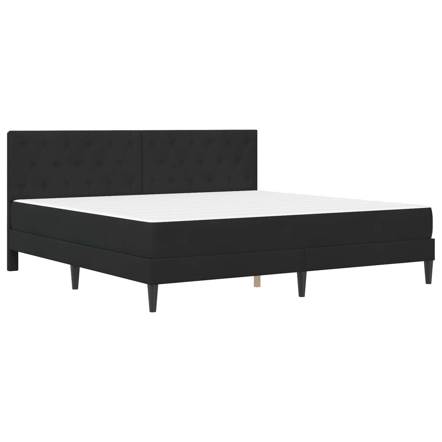 vidaXL Bed Frame with Mattress Black 180 x 200 cm Velvet