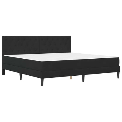 vidaXL Bed Frame with Mattress Black 180 x 200 cm Velvet
