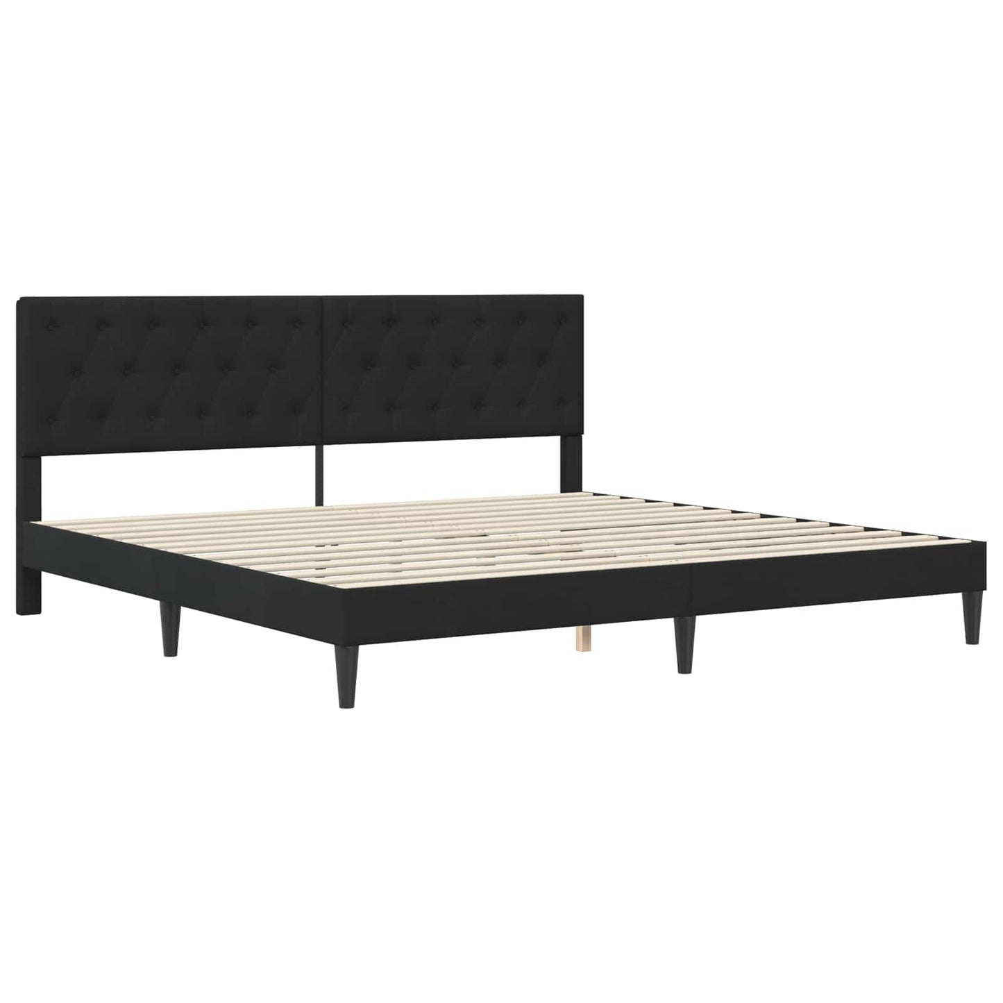 vidaXL Bed Frame with Mattress Black 180 x 200 cm Velvet