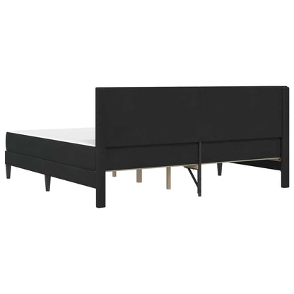 vidaXL Bed Frame with Mattress Black 180 x 200 cm Velvet
