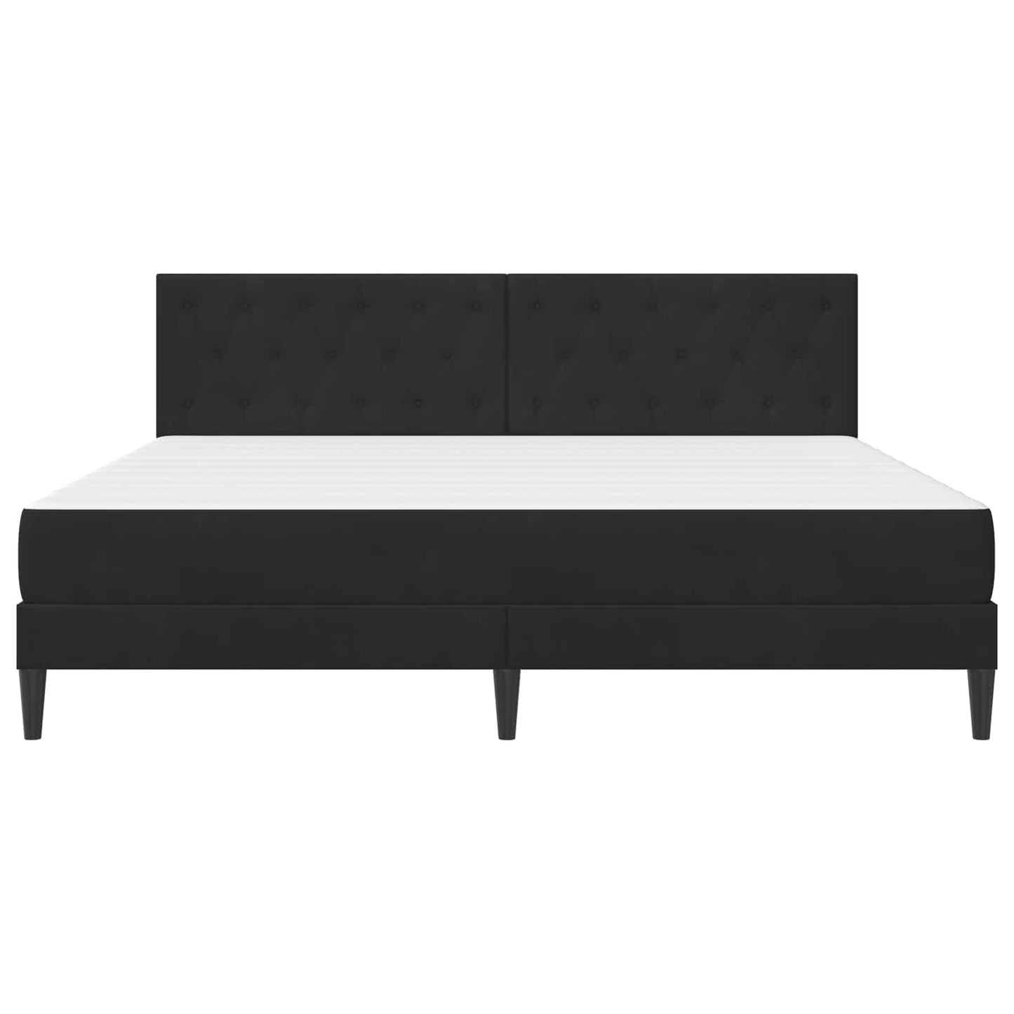 vidaXL Bed Frame with Mattress Black 180 x 200 cm Velvet