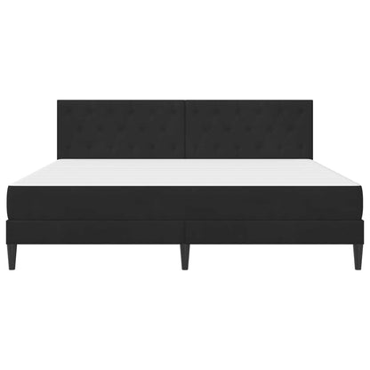 vidaXL Bed Frame with Mattress Black 180 x 200 cm Velvet