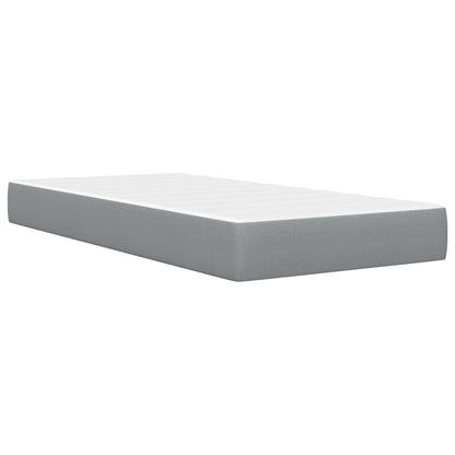 vidaXL Bed Frame with Mattress Light Grey 90 x 190 cm Fabric