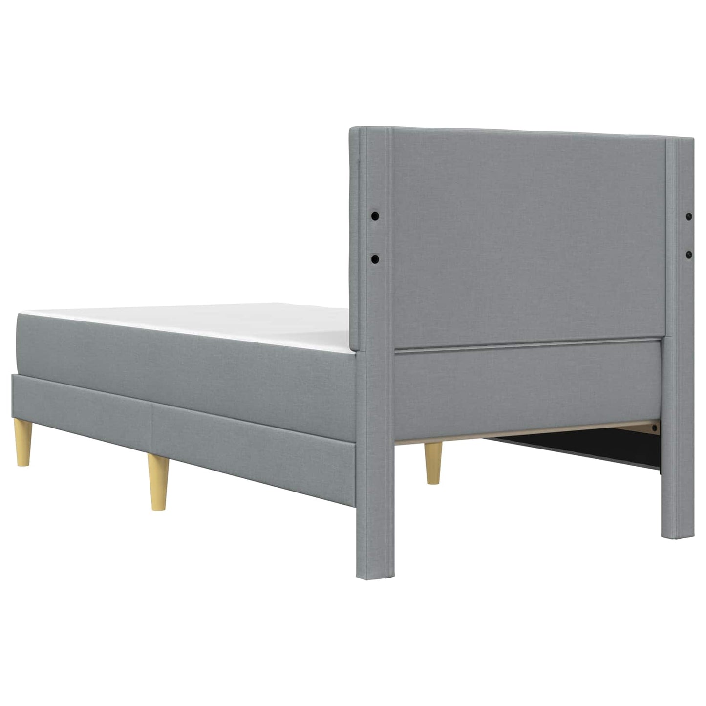 vidaXL Bed Frame with Mattress Light Grey 90 x 190 cm Fabric
