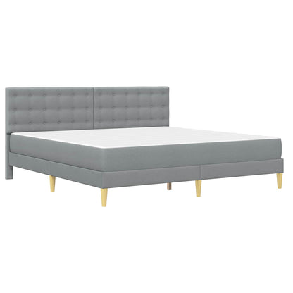 vidaXL Bed Frame with Mattress Light Grey 180 x 200 cm Fabric