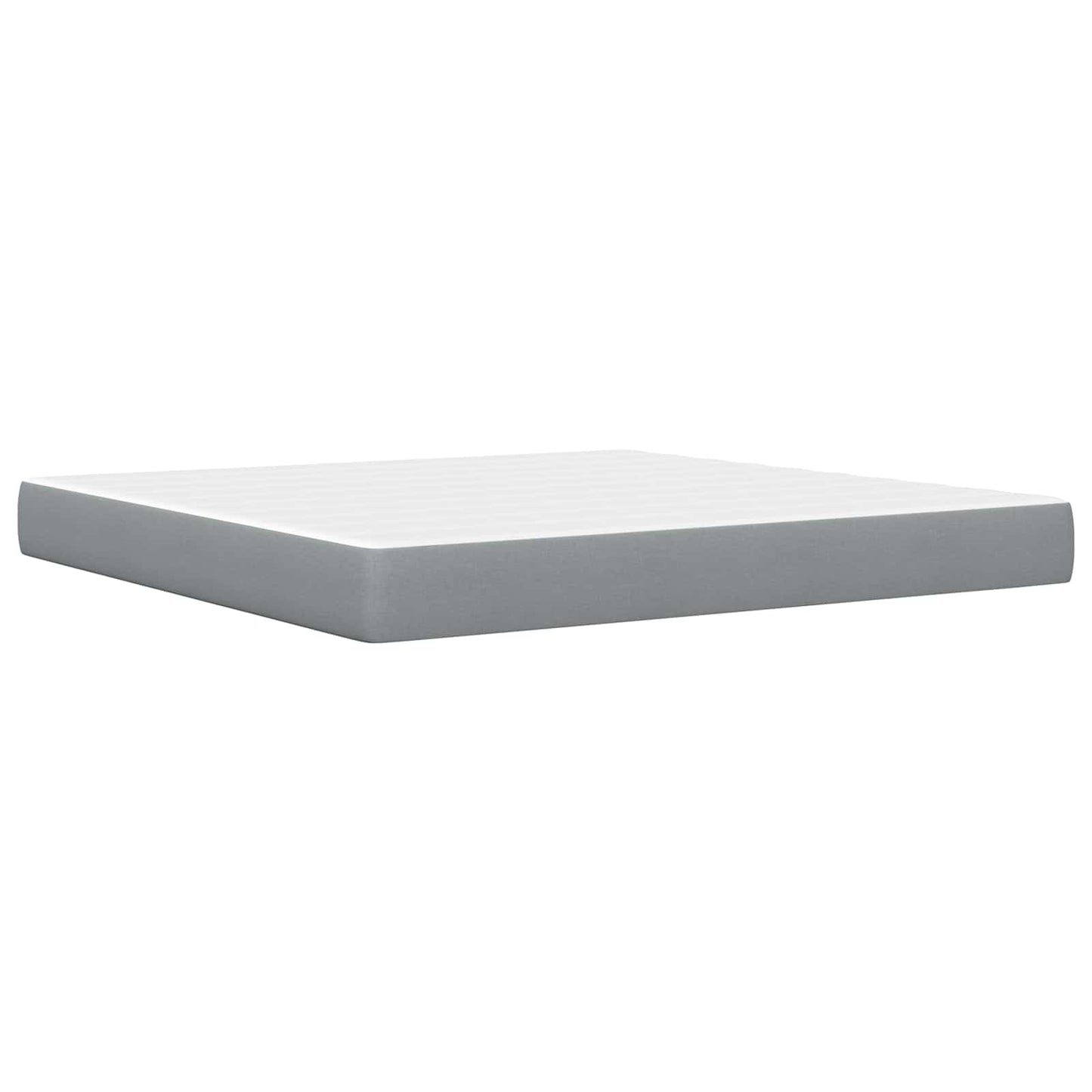 vidaXL Bed Frame with Mattress Light Grey 180 x 200 cm Fabric