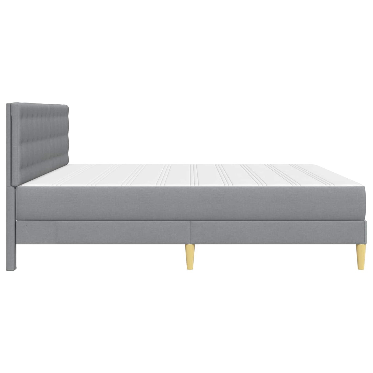 vidaXL Bed Frame with Mattress Light Grey 180 x 200 cm Fabric