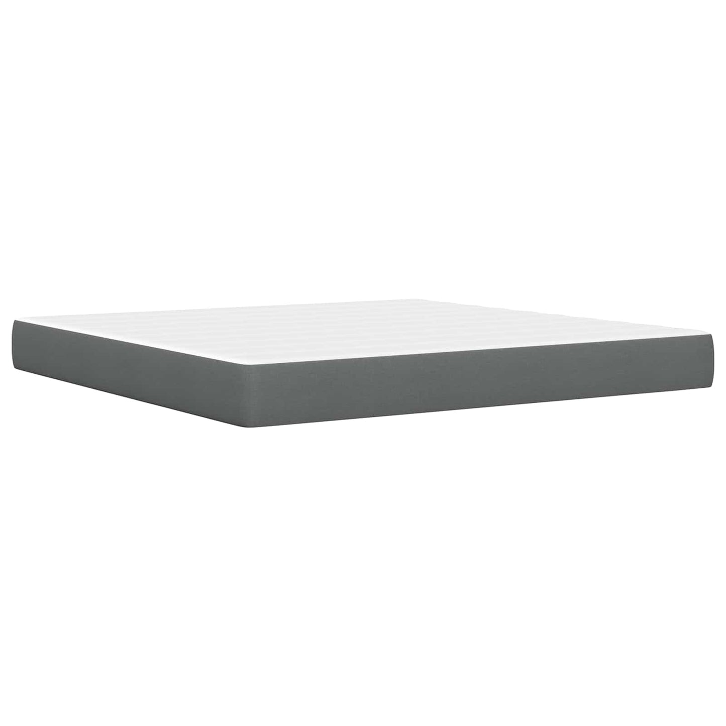 vidaXL Bed Frame with Mattress Dark Grey Fabric