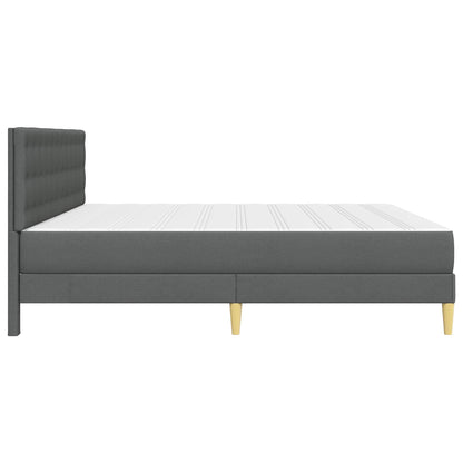vidaXL Bed Frame with Mattress Dark Grey Fabric