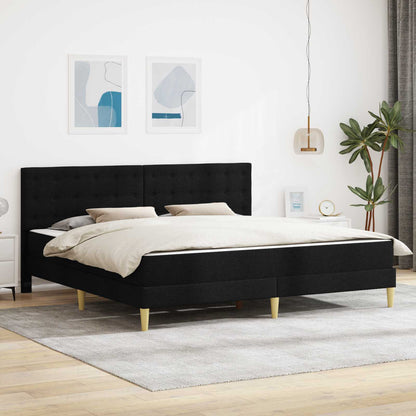 vidaXL Bed Frame with Mattress Black 180 x 200 cm Fabric