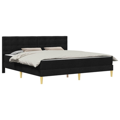 vidaXL Bed Frame with Mattress Black 180 x 200 cm Fabric