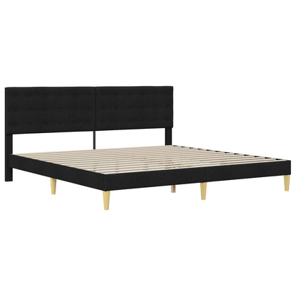 vidaXL Bed Frame with Mattress Black 180 x 200 cm Fabric