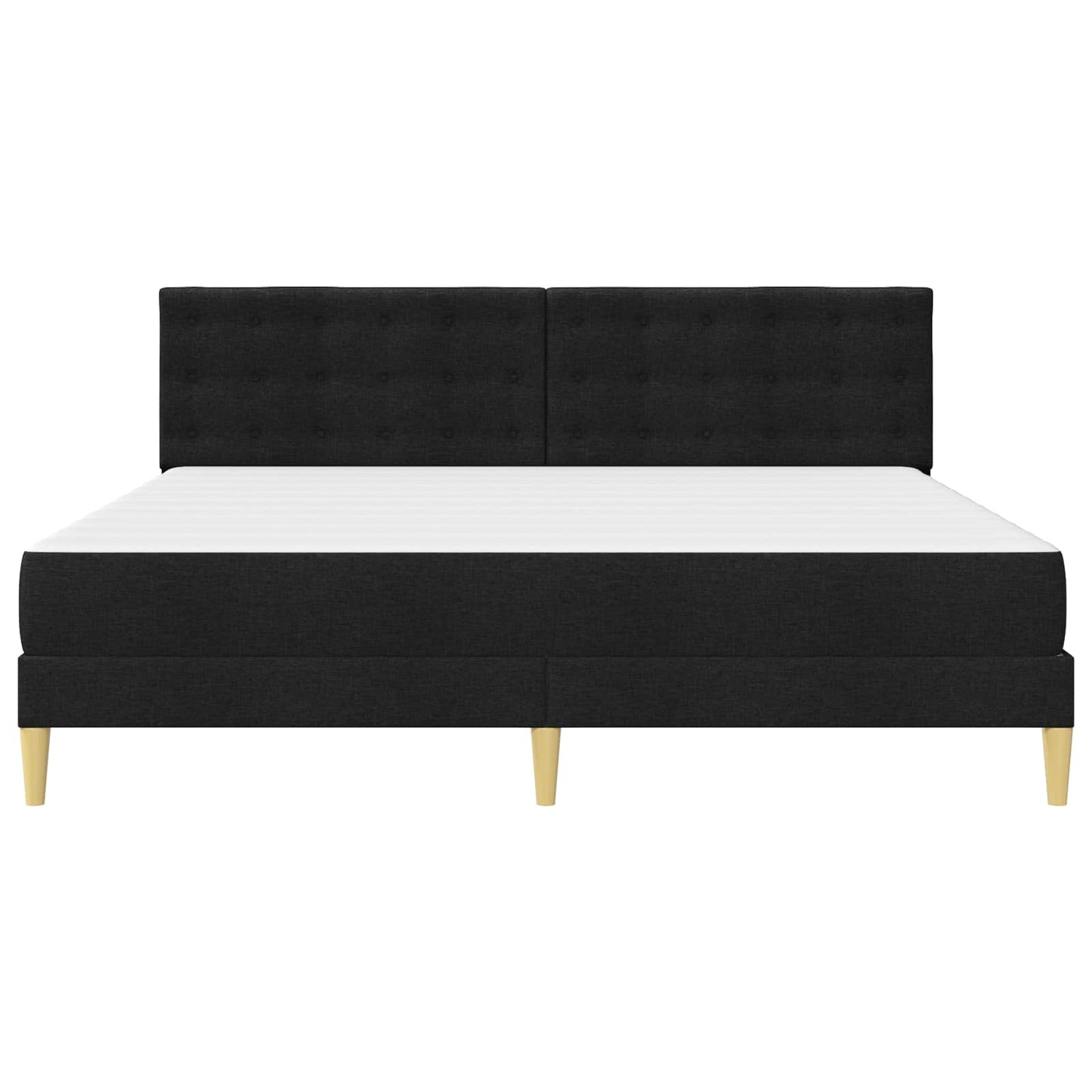vidaXL Bed Frame with Mattress Black 180 x 200 cm Fabric