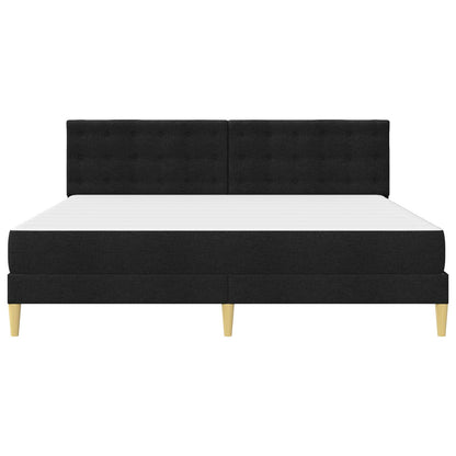 vidaXL Bed Frame with Mattress Black 180 x 200 cm Fabric