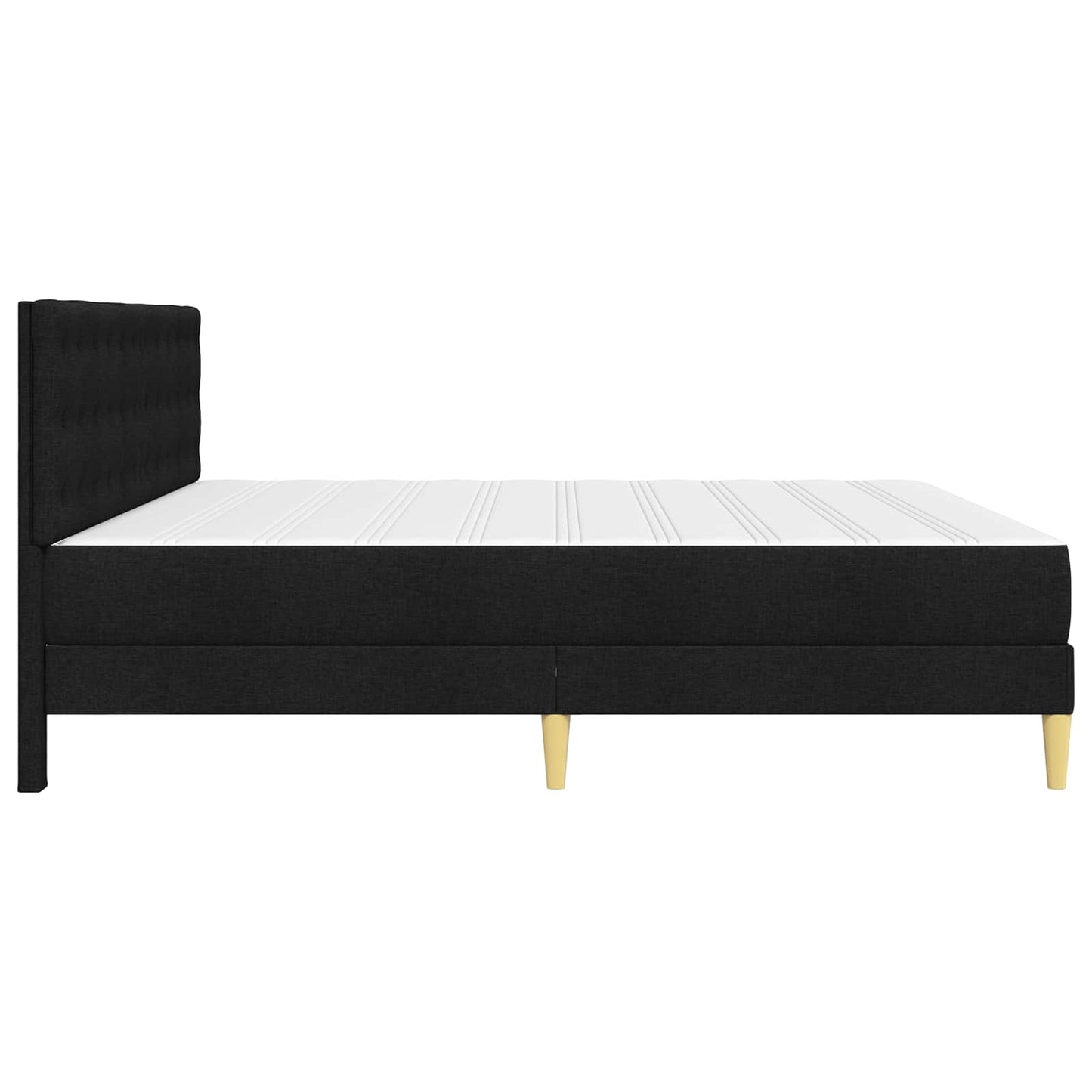 vidaXL Bed Frame with Mattress Black 180 x 200 cm Fabric
