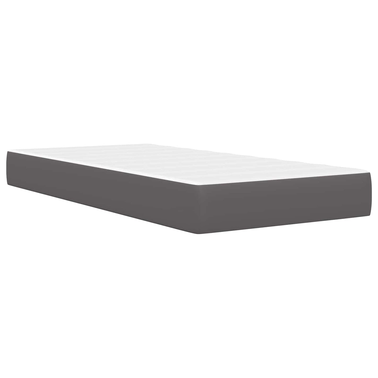 vidaXL Bed Frame with Headboard Grey 90 x 190 cm Faux Leather