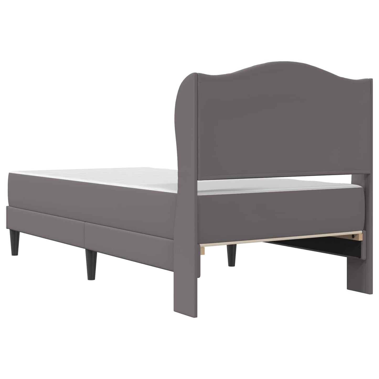 vidaXL Bed Frame with Headboard Grey 90 x 190 cm Faux Leather