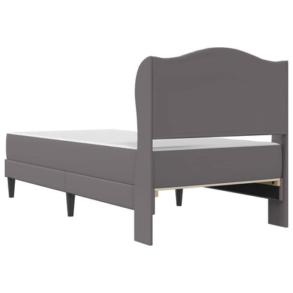 vidaXL Bed Frame with Headboard Grey 90 x 190 cm Faux Leather